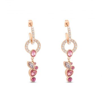 STROILI - Orecchini pendenti Violet Bijoux e Cristalli Rosa