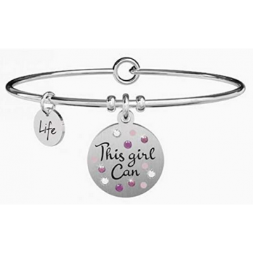 KIDULT - Bracciale donna acciaio - This girl can